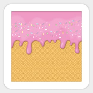 Pink ice cream pattern Sticker